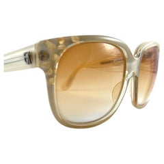 Vintage Emmanuelle Khanh 8080 183 Translucent Beige France Sunglasses