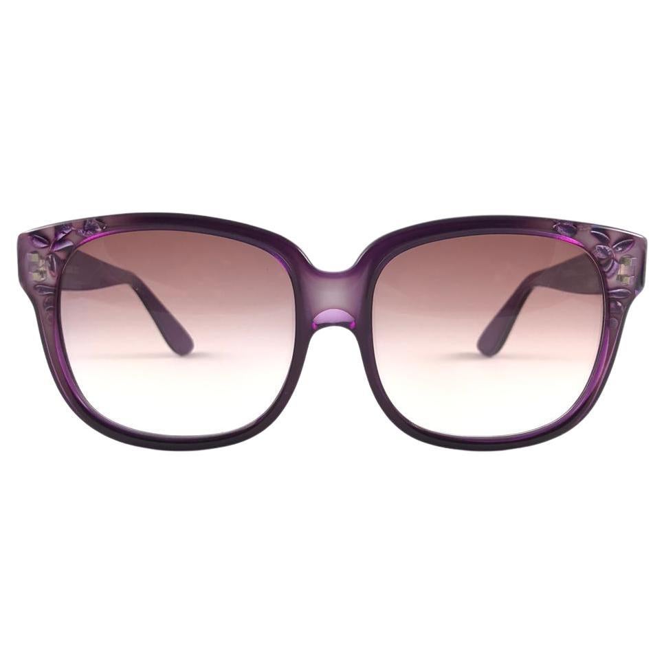 Vintage Emmanuelle Khanh 8080 312 Translucent Purple France Sunglasses For Sale