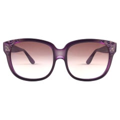 Vintage Emmanuelle Khanh 8080 312 Translucent Purple France Sunglasses