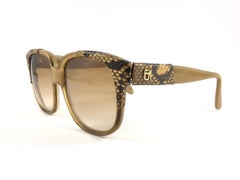 Vintage Emmanuelle Khanh 8080 49 Snake Pattern Accents France Sunglasses