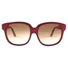 Vintage Emmanuelle Khanh 8380 69 Translucent Red France Sunglasses
