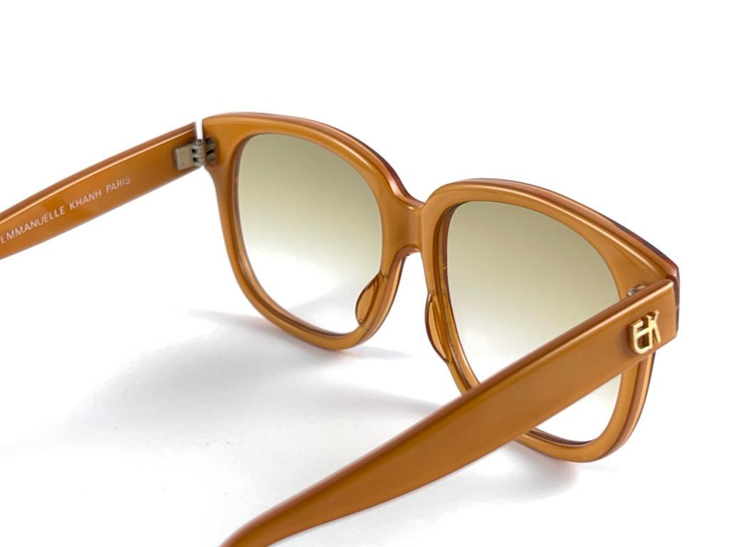 Vintage Emmanuelle Khanh 8680 Translucent Oversized 70'S France Sunglasses For Sale 5