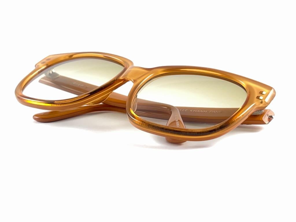 Vintage Emmanuelle Khanh 8680 Translucent Oversized 70'S France Sunglasses For Sale 8
