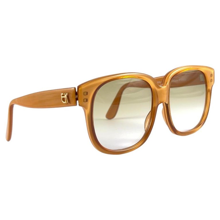 Vintage Emmanuelle Khanh 8680 Translucent Oversized 70'S France Sunglasses  For Sale at 1stDibs