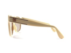 Vintage Emmanuelle Khanh Beige Oversized Sunglasses 1970'S Made In France