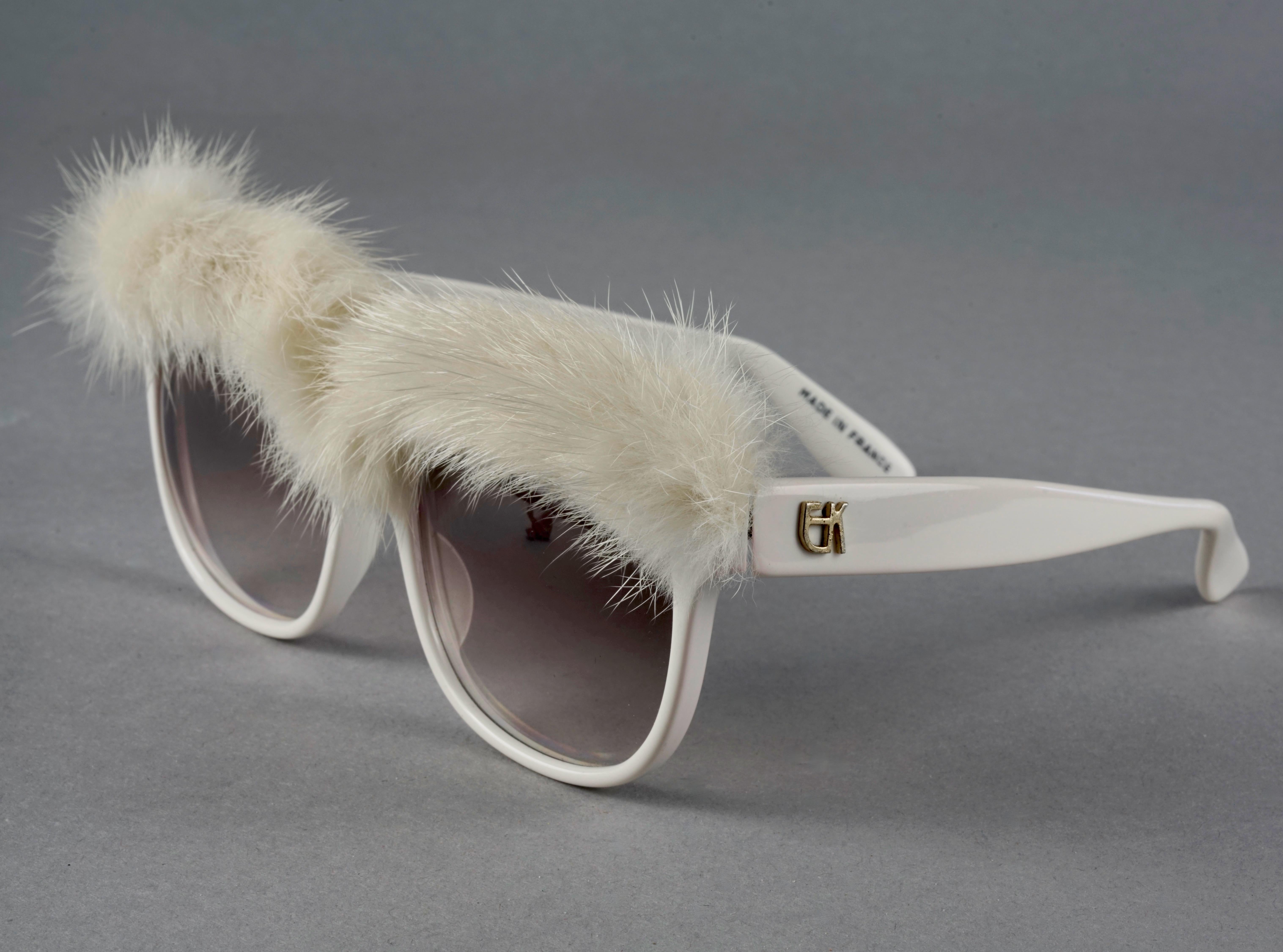 Occhiali da sole vintage Emmanuelle Khanh PARIS Fur Brow In condizioni buone in vendita a Kingersheim, Alsace