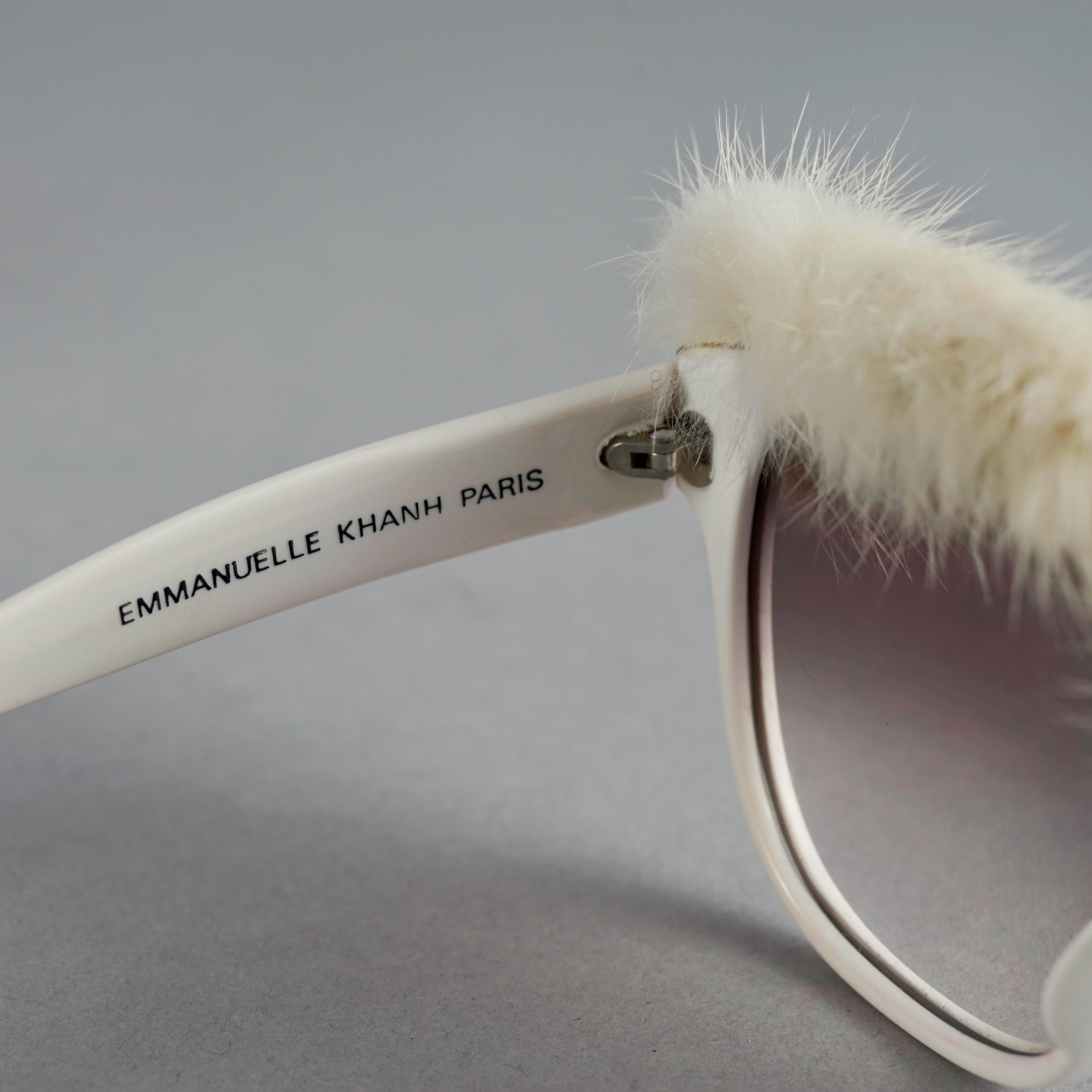Occhiali da sole vintage Emmanuelle Khanh PARIS Fur Brow in vendita 3