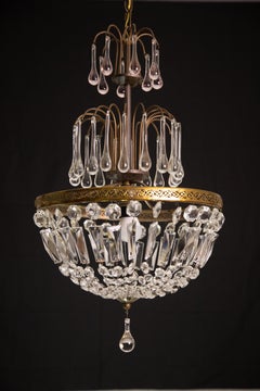 Lampadario vintage in stile imperatore, anni '60