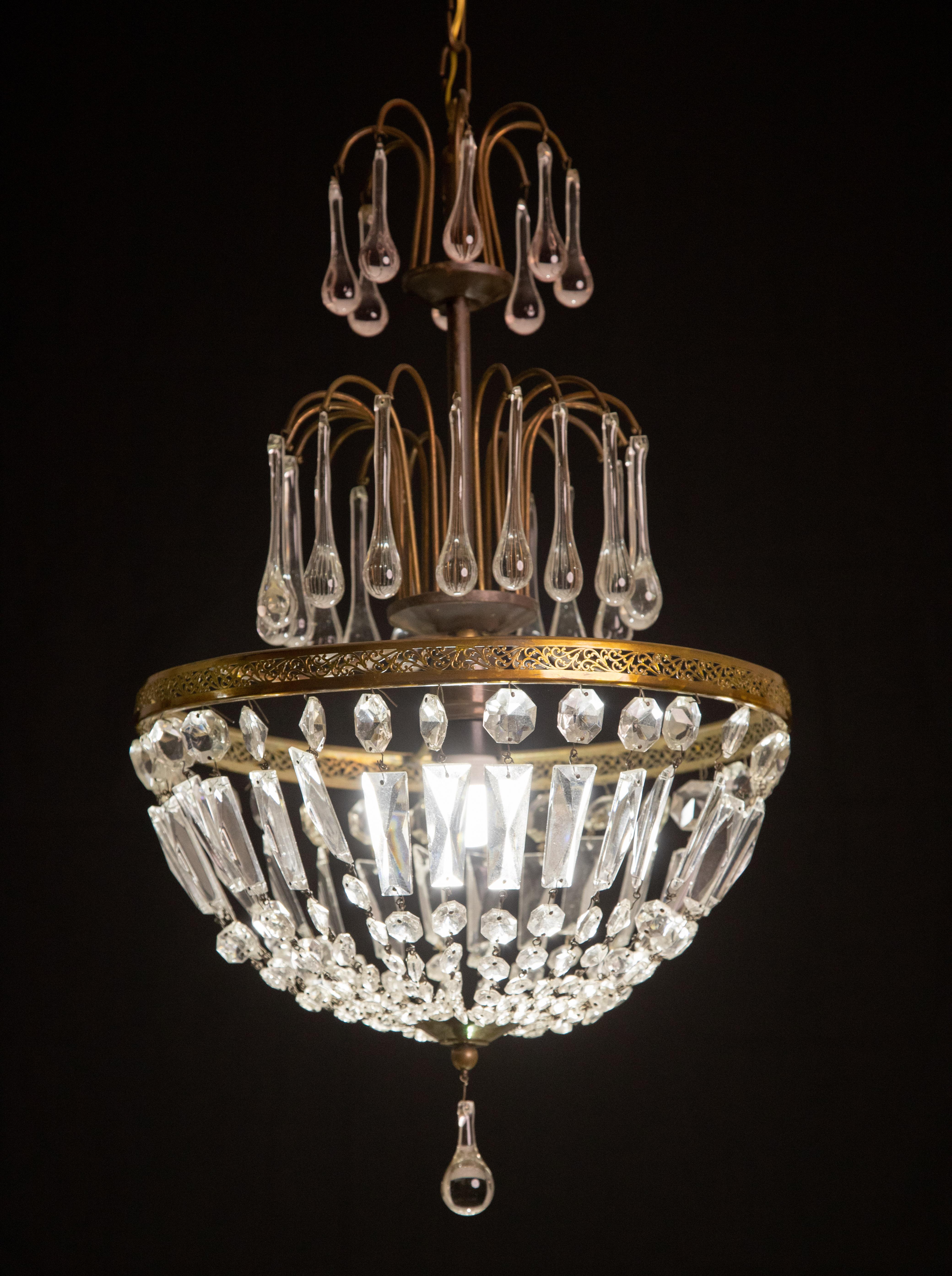 Vintage Emperor Style Chandelier, 1960s In Good Condition For Sale In Roma, IT