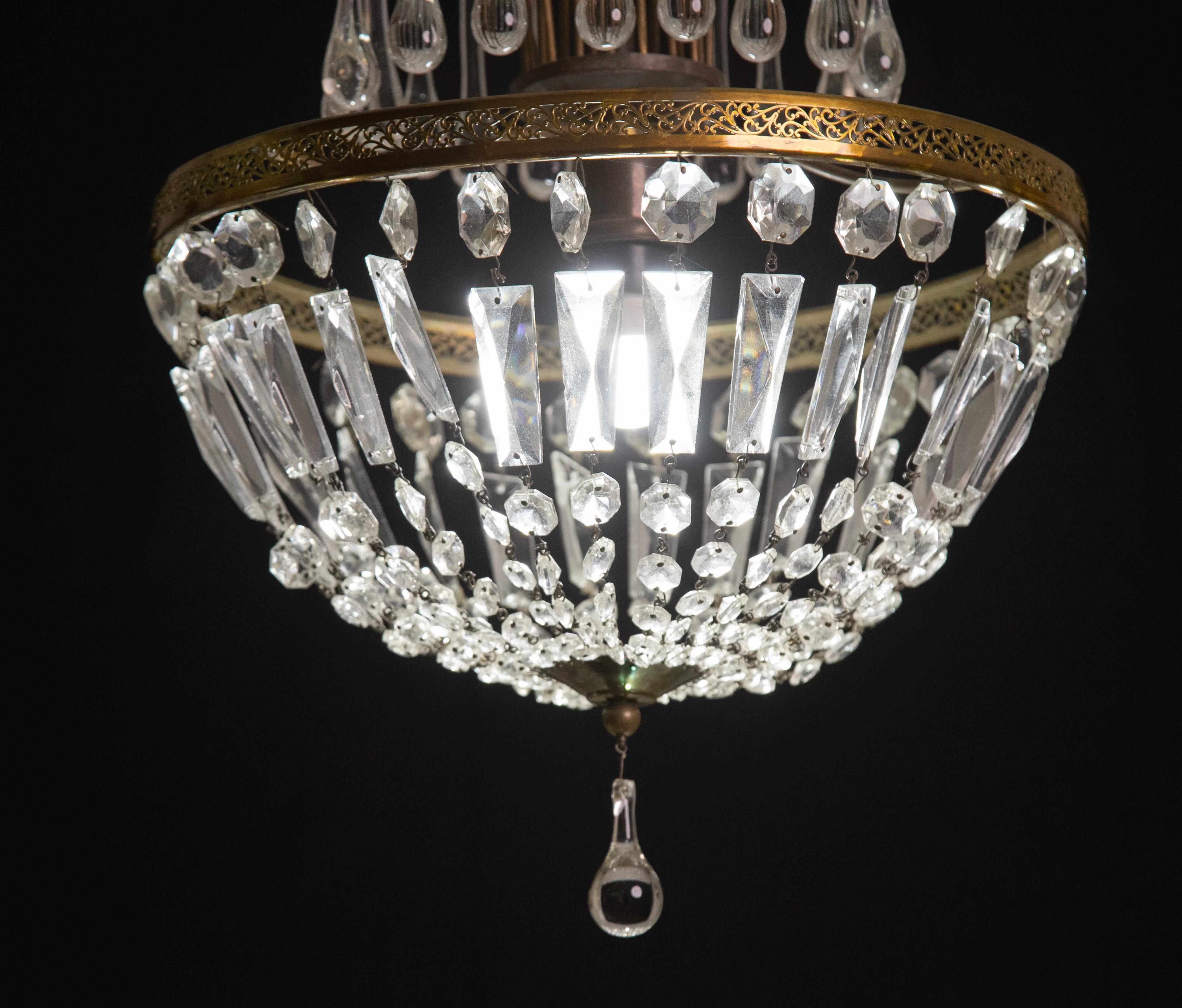 Mid-20th Century Vintage Emperor Style Chandelier, 1960s For Sale