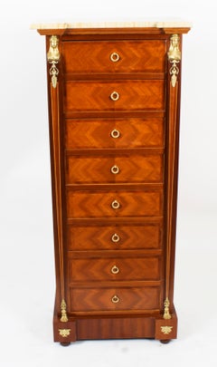 Vintage Empire Revival Marble Top Chest 20th C