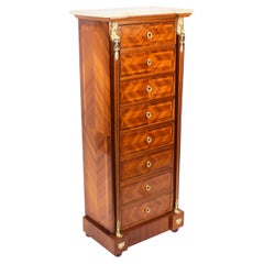 Vintage Empire Revival Marble Top Chest 20th C