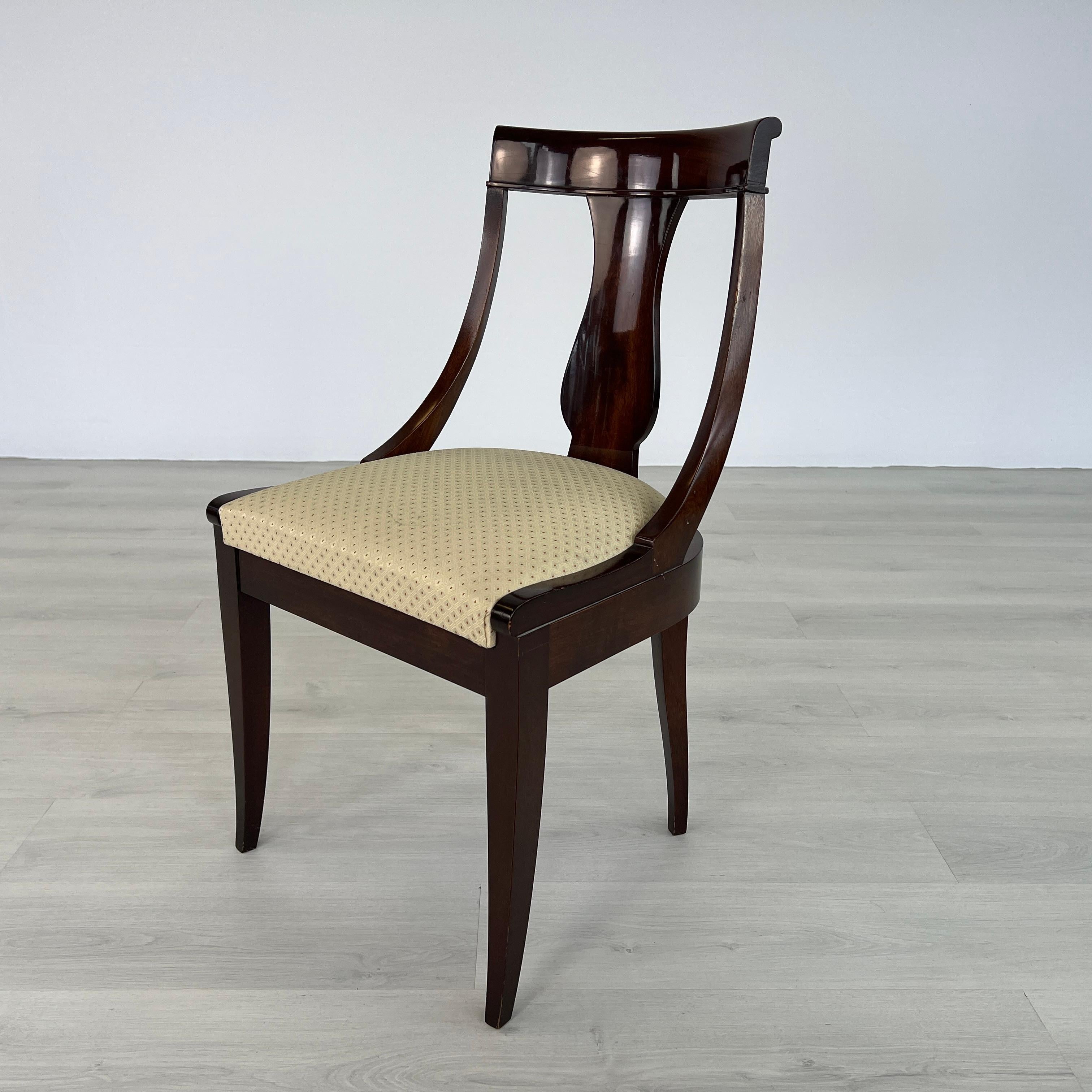 Vintage Empire Style Gondola Dining Chairs – Set of 6 im Angebot 1