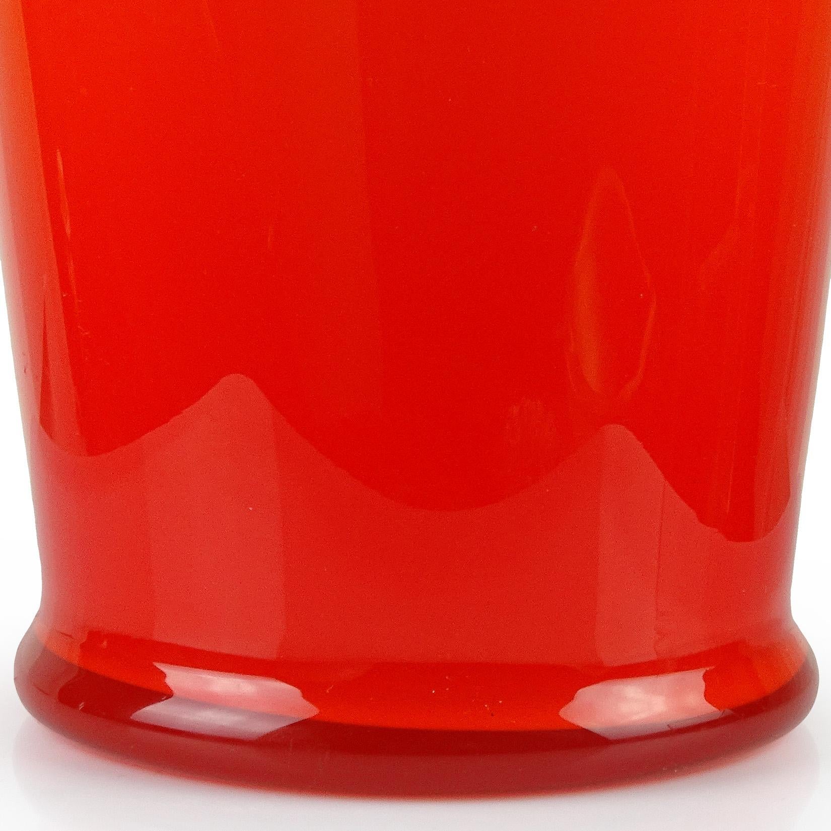 bright orange vase