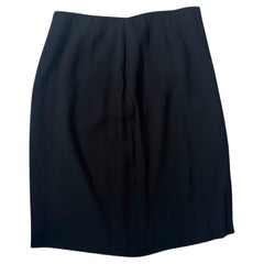 Vintage Emporio Armani Black Wool Mini Skirt