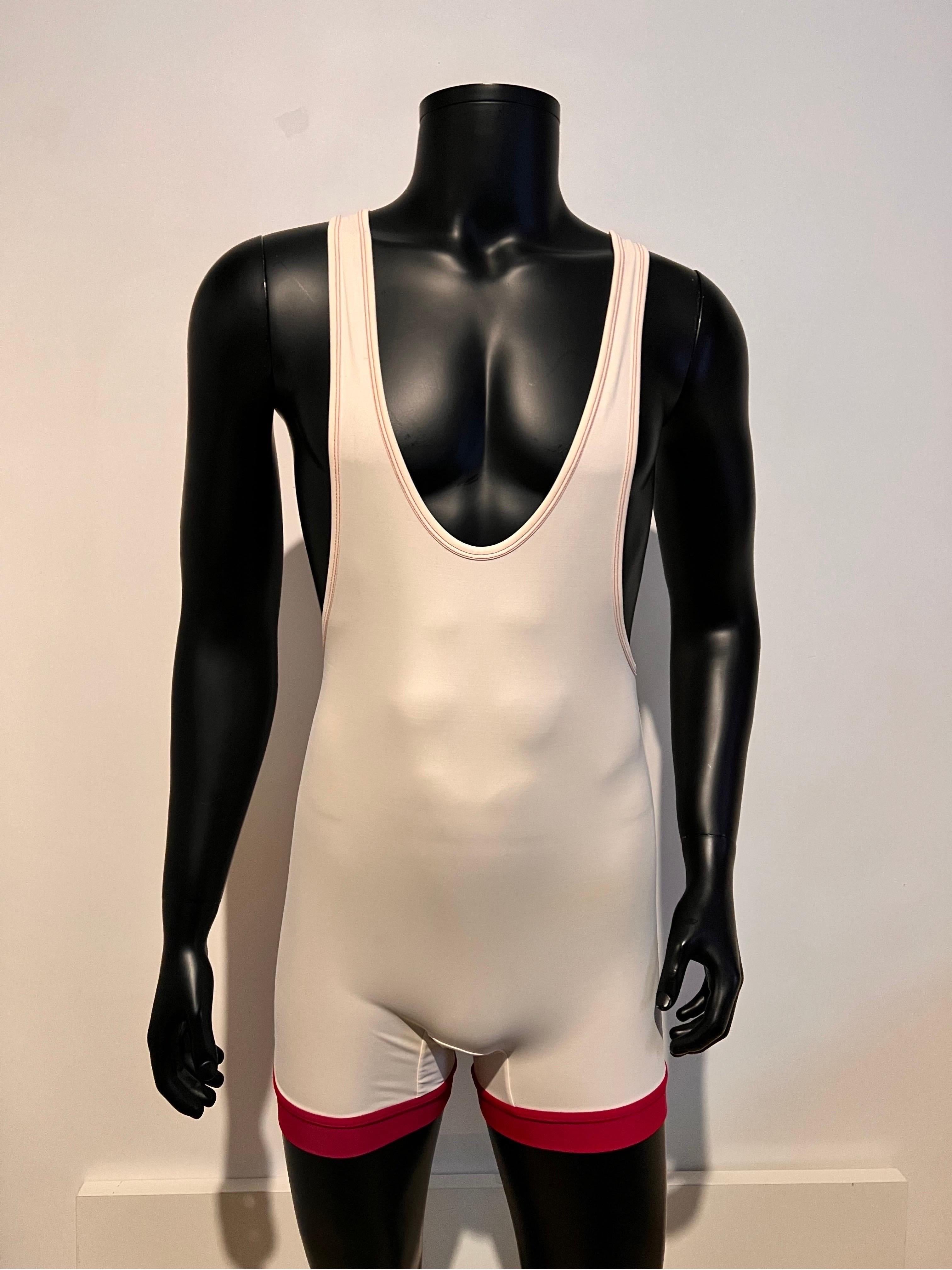 Amazing and unique Y2K EMPORIO ARMANI Men's One Piece Swimsuit.

Especially made for the runway, then sent into production for a limited run

Could be genderless 

Size Mens Small 

In good condition