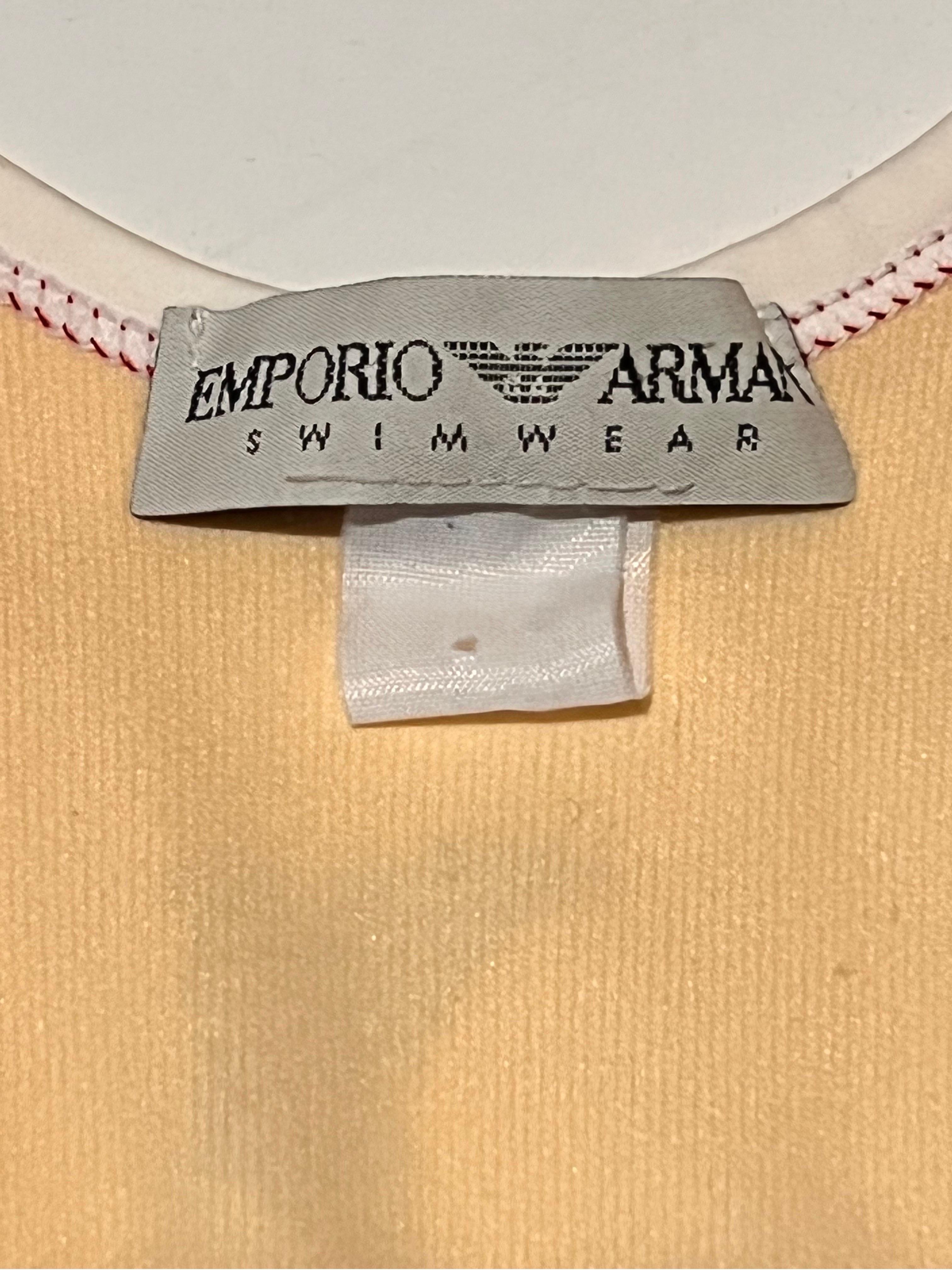 Vintage Emporio Armani Swimwear Y2K men’s one piece swimsuit In Good Condition In COLLINGWOOD, AU