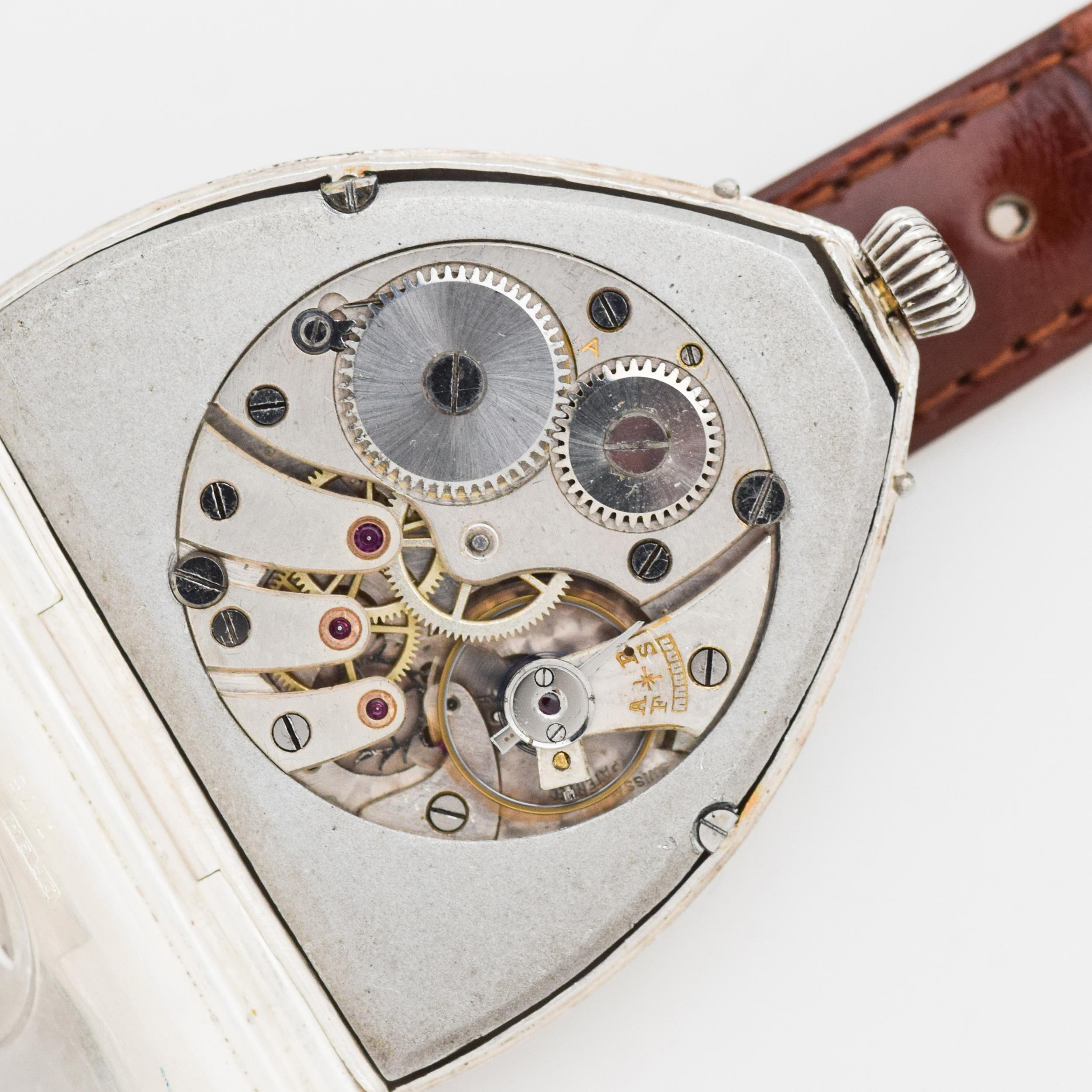 Vintage Emrich Triangular-Shaped Pocket Watch Conversion to Wristwatch, 1930s 3