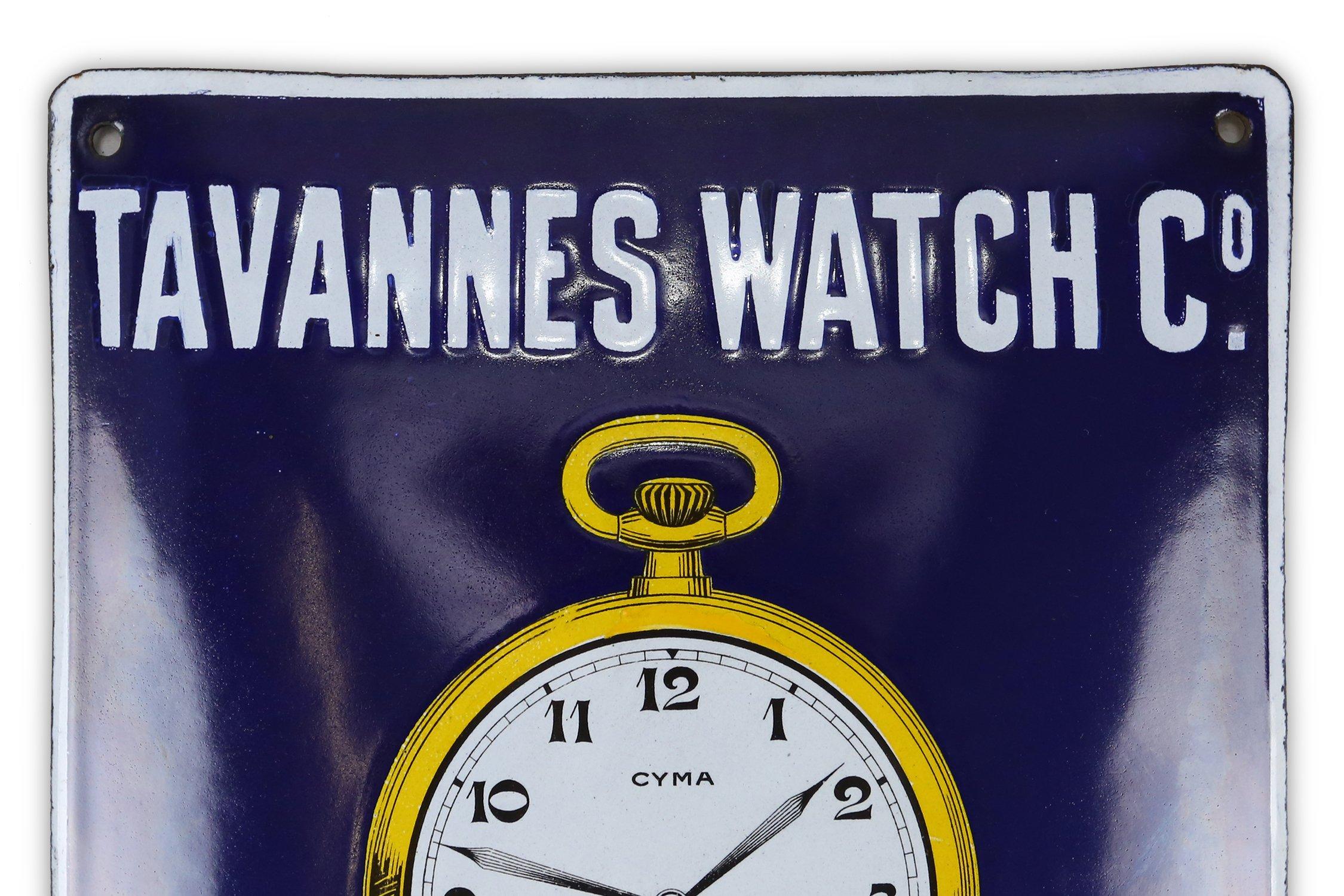 Werbeschild aus Emaille im Vintage-Stil von CYMA, 1926 im Zustand „Gut“ im Angebot in Meulebeke, BE