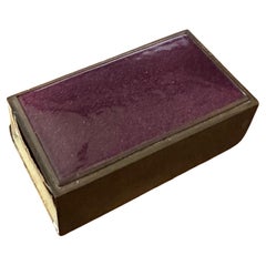 Vintage Enamel & Brass Match Box Cover