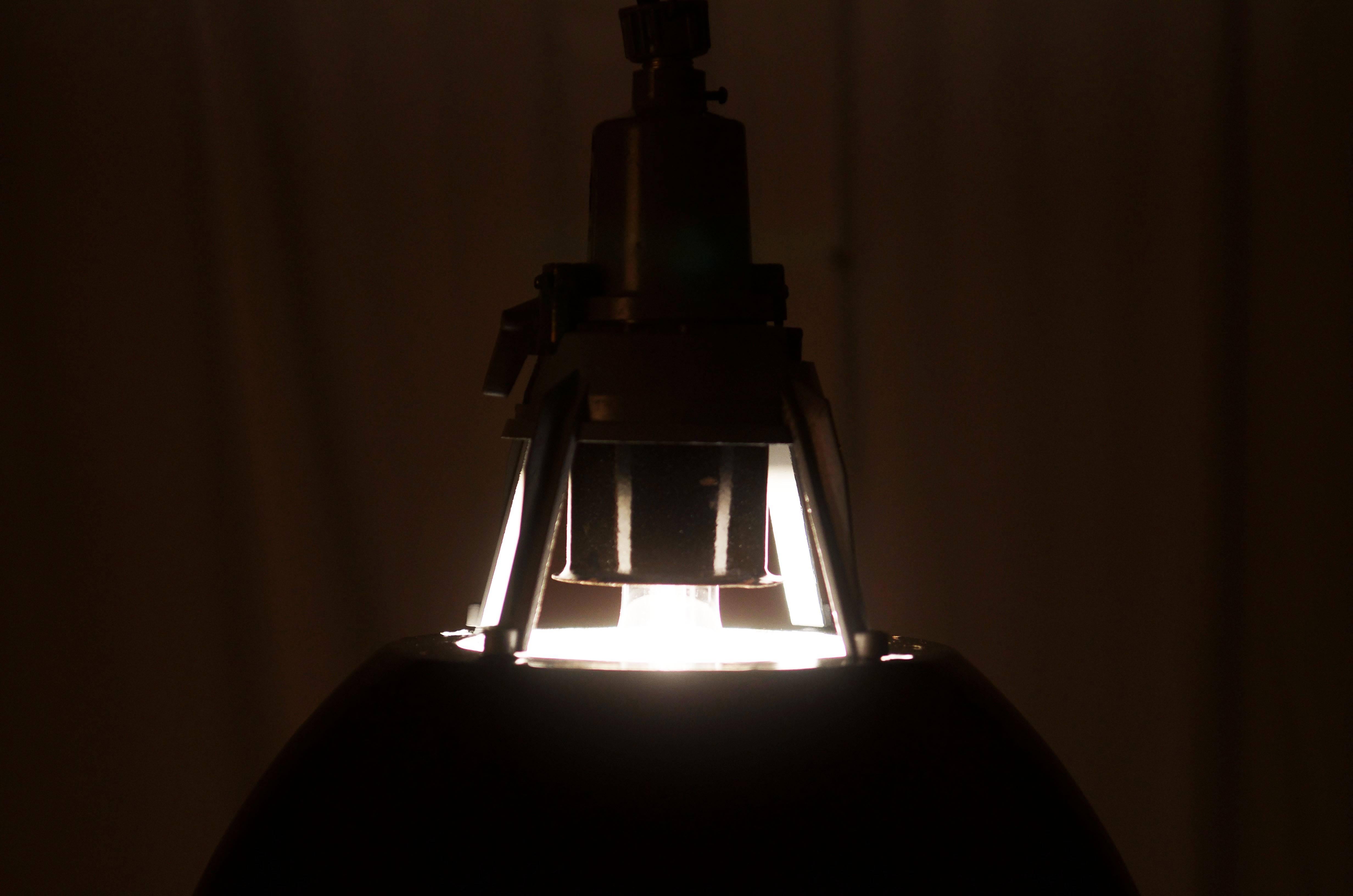 Ceco Lampada a sospensione industriale con smalto vintage in vendita