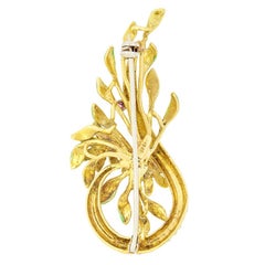 Vintage Enamel Flower Brooch, c.1970s