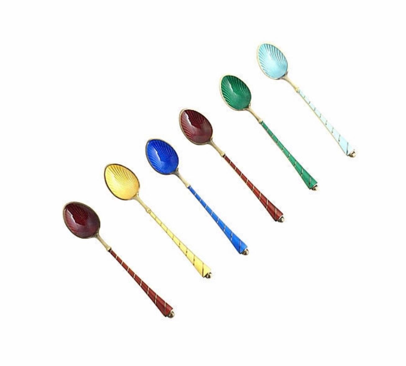 enamel spoons antique