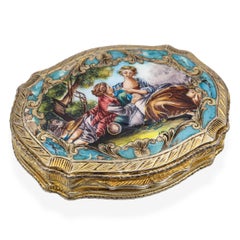 Portacipria vintage in argento placcato oro con smalto