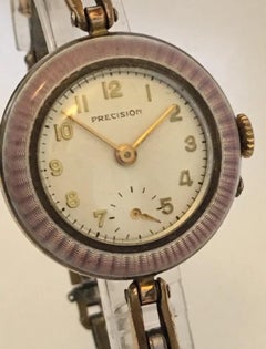 Vintage Enamel Ladies Mechanical Wristwatch