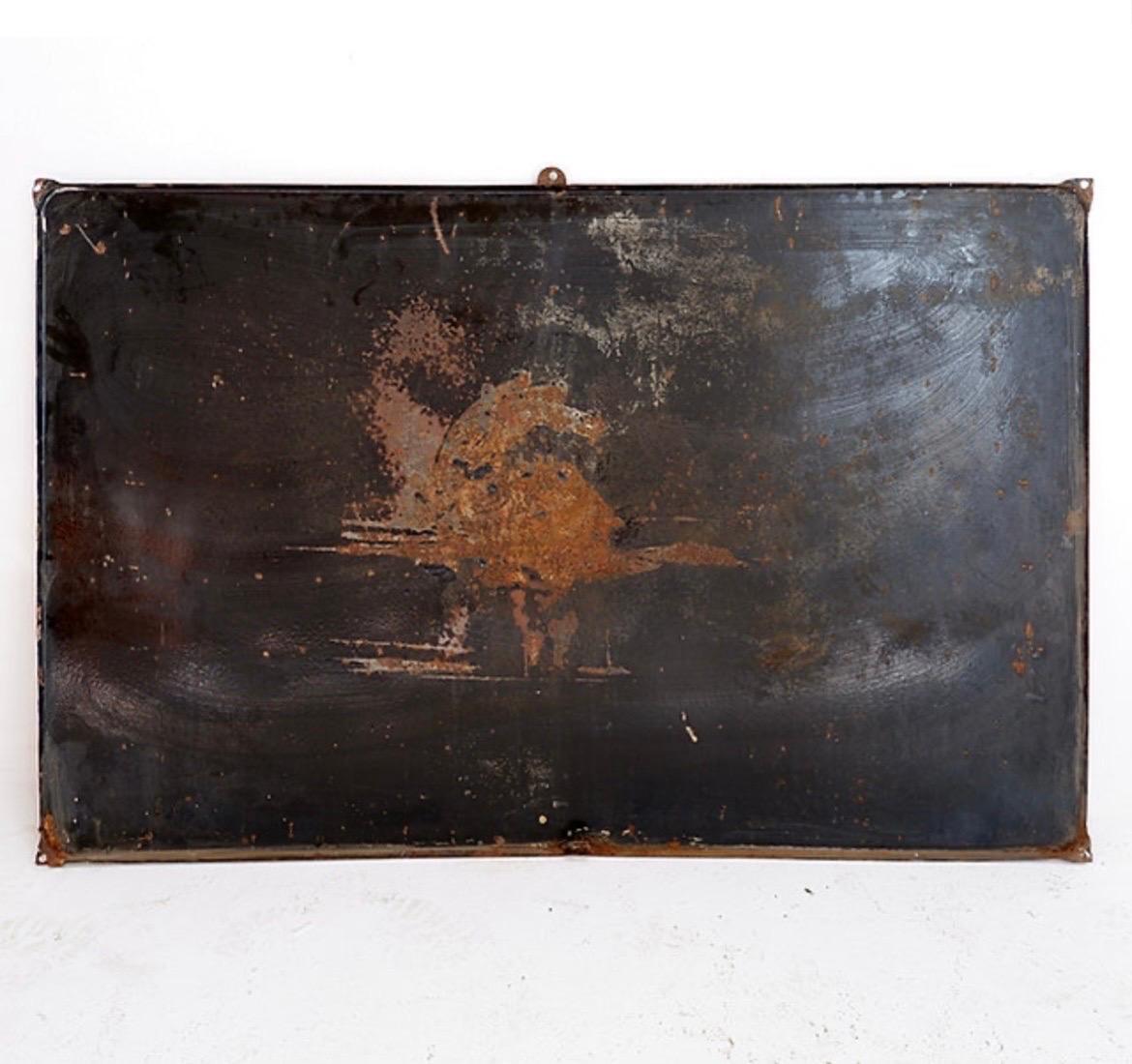 Italian Vintage Enamel Rossi Advertising Sign For Sale