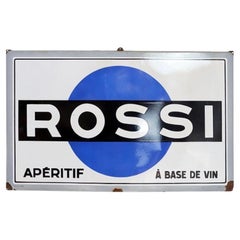 Vintage Enamel Rossi Advertising Sign