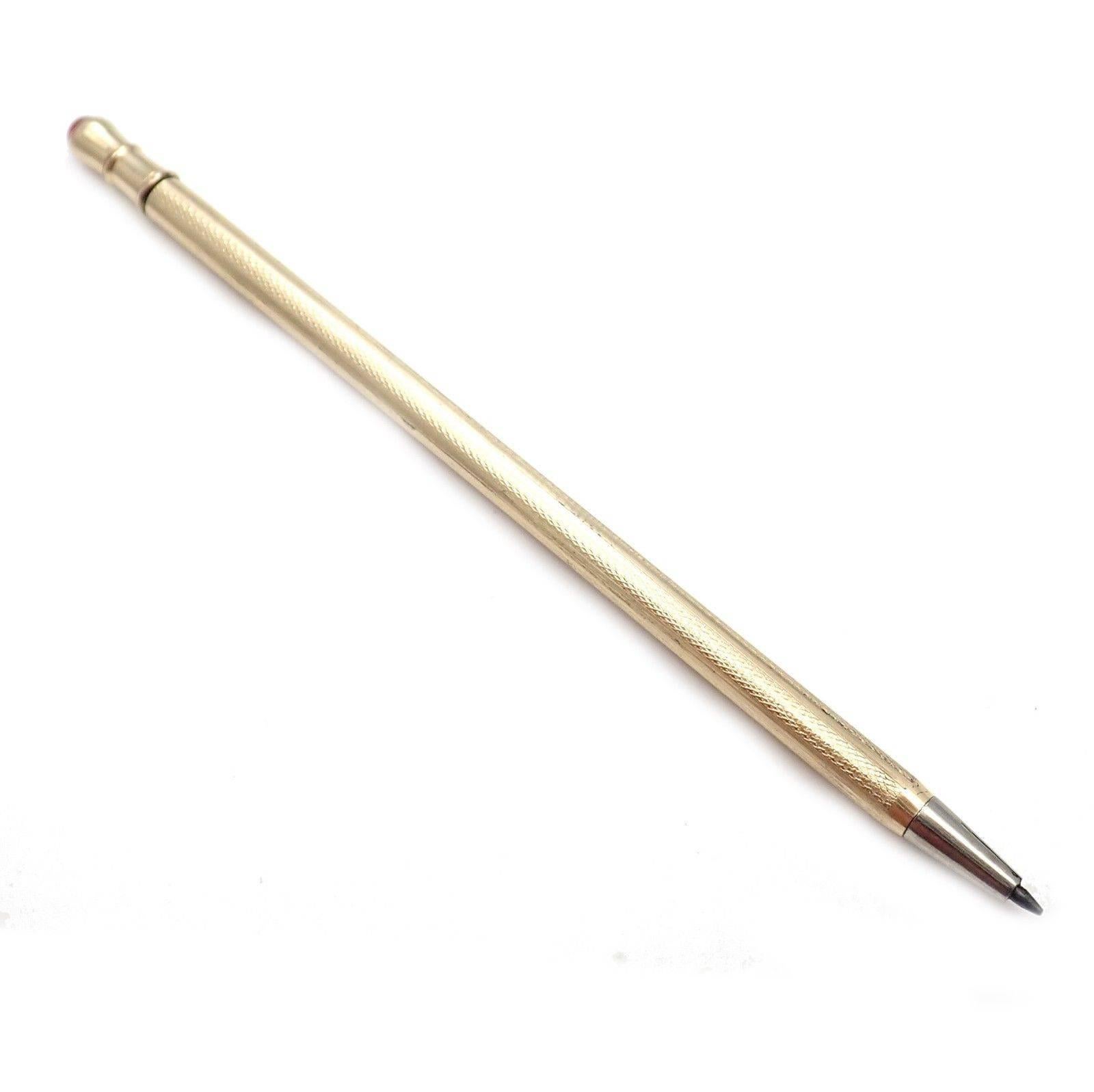Vintage Enamel Solid Yellow Gold Doctors Partner Pen Pencil Thermometer Kit Set 4