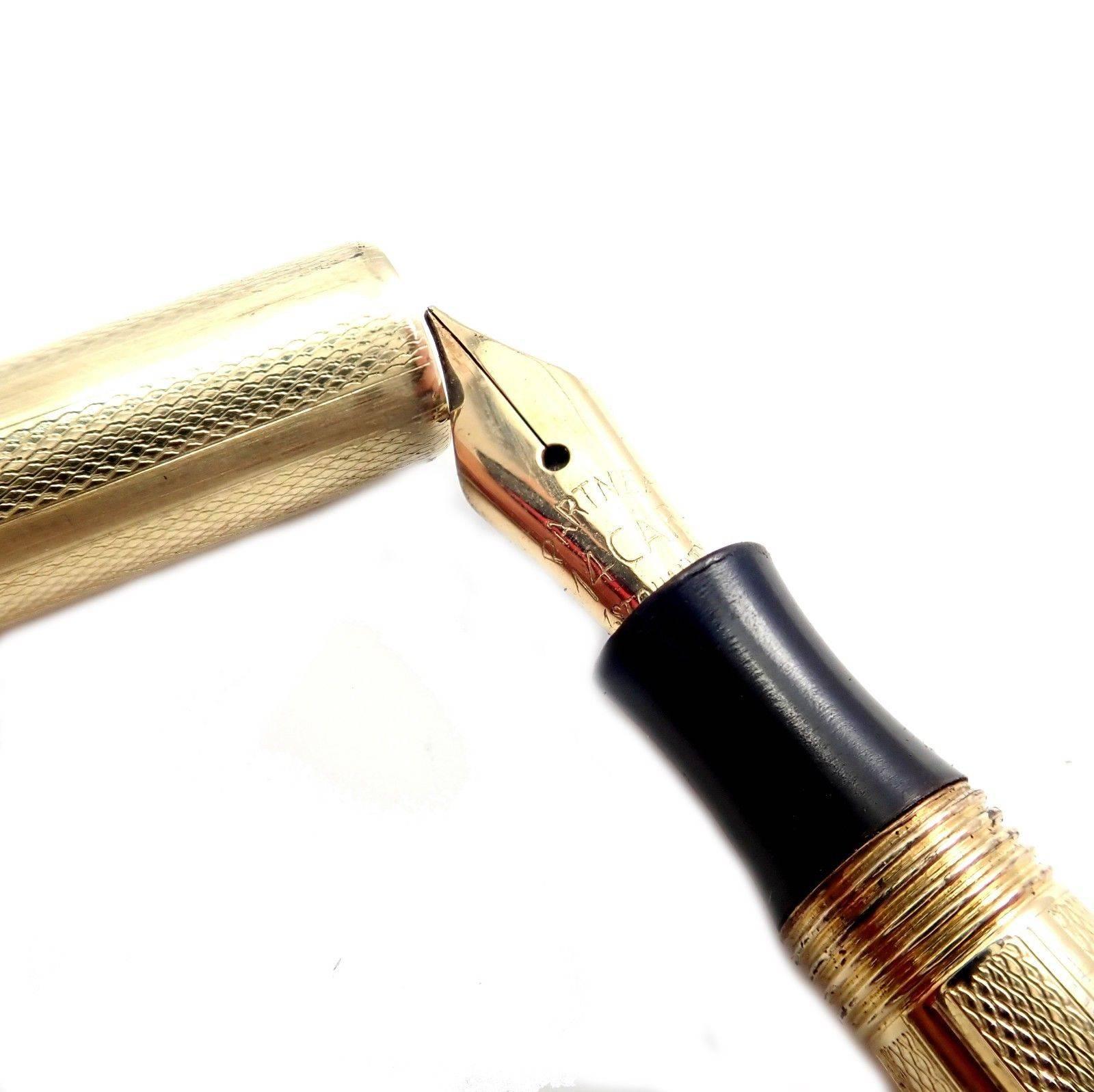 Women's or Men's Vintage Enamel Solid Yellow Gold Doctors Partner Pen Pencil Thermometer Kit Set