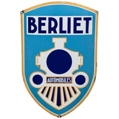 Antique Enameled Advertising Sign Berliet