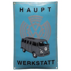 Used Enameled Advertising Sign VW Volkswagen