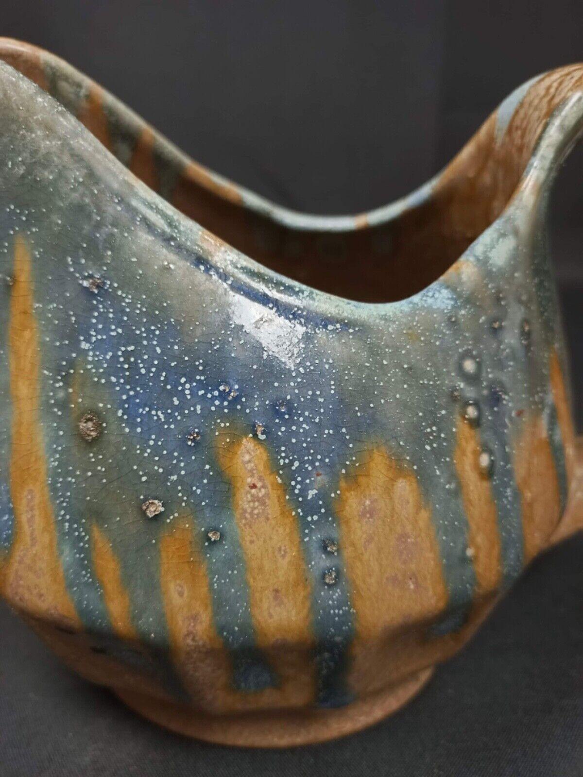 Francese Caraffa in terracotta smaltata e screpolata d'epoca - 2Y158 in vendita