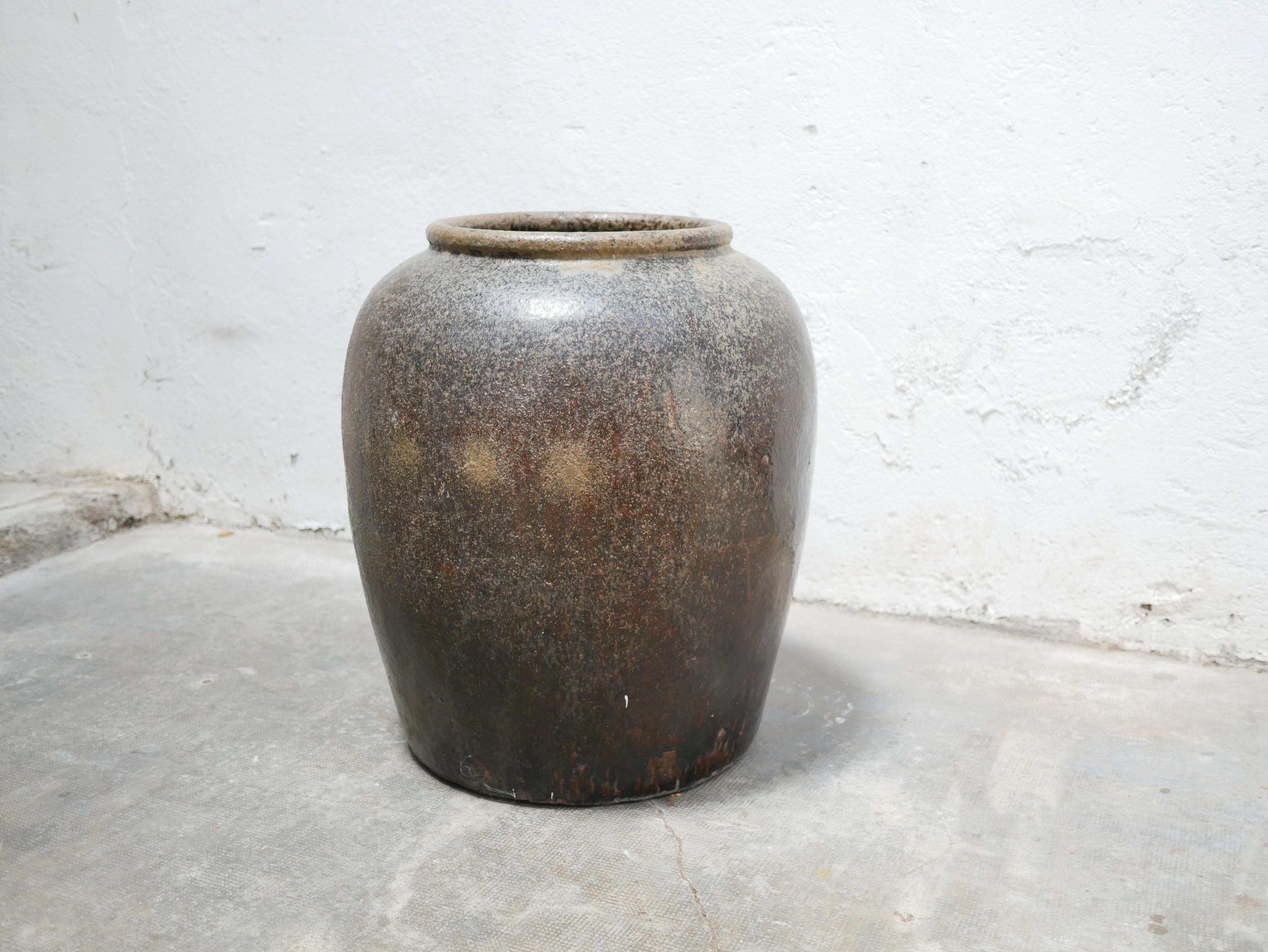 Francese Vaso in gres smaltato vintage in vendita
