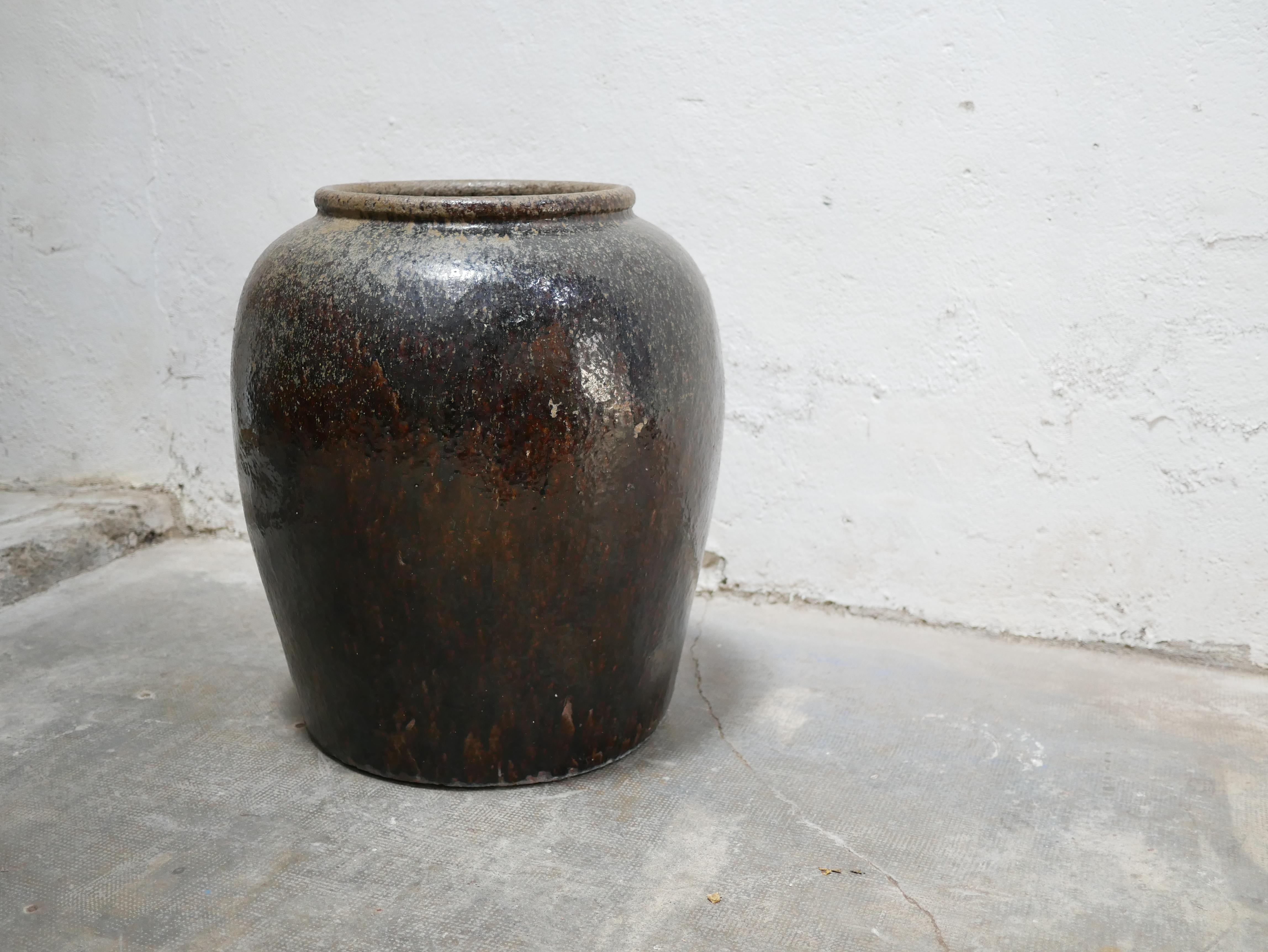 Vaso in gres smaltato vintage In condizioni buone in vendita a AIGNAN, FR
