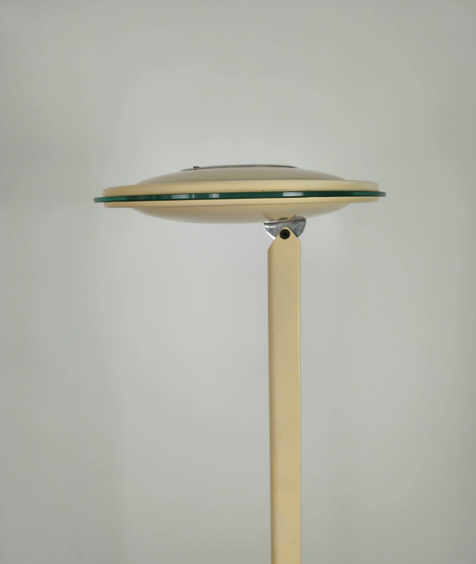 Vintage Enamelled Aluminum Floor Lamp Italy 1980s 5