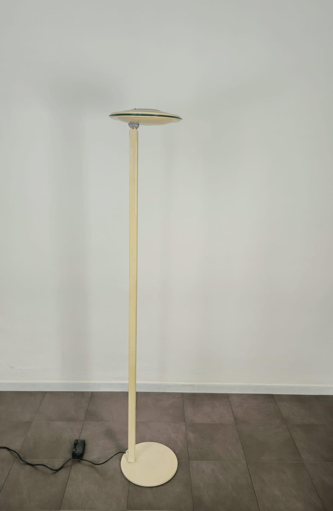 Vintage Enamelled Aluminum Floor Lamp Italy 1980s 12