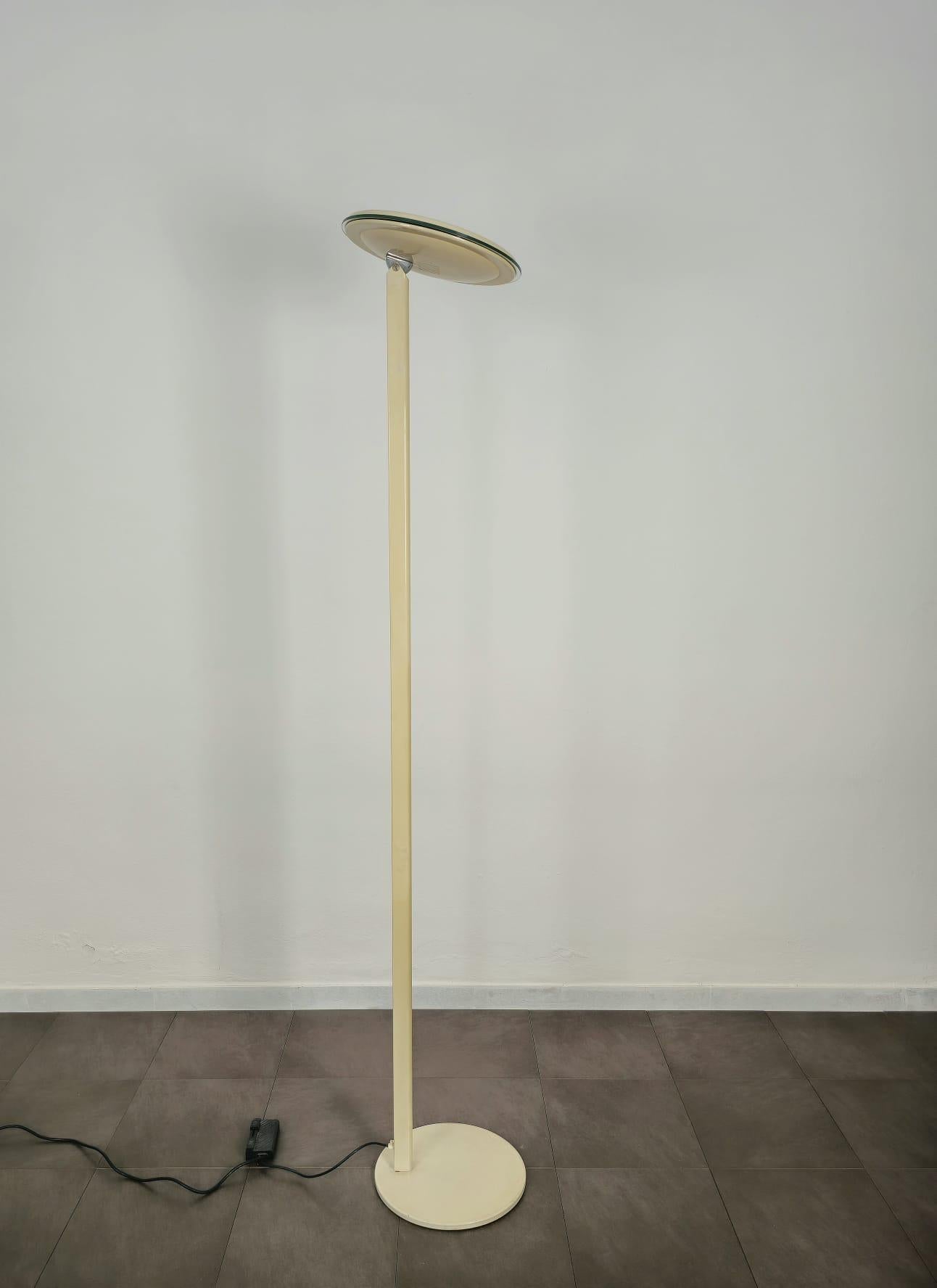 Vintage Enamelled Aluminum Floor Lamp Italy 1980s 15