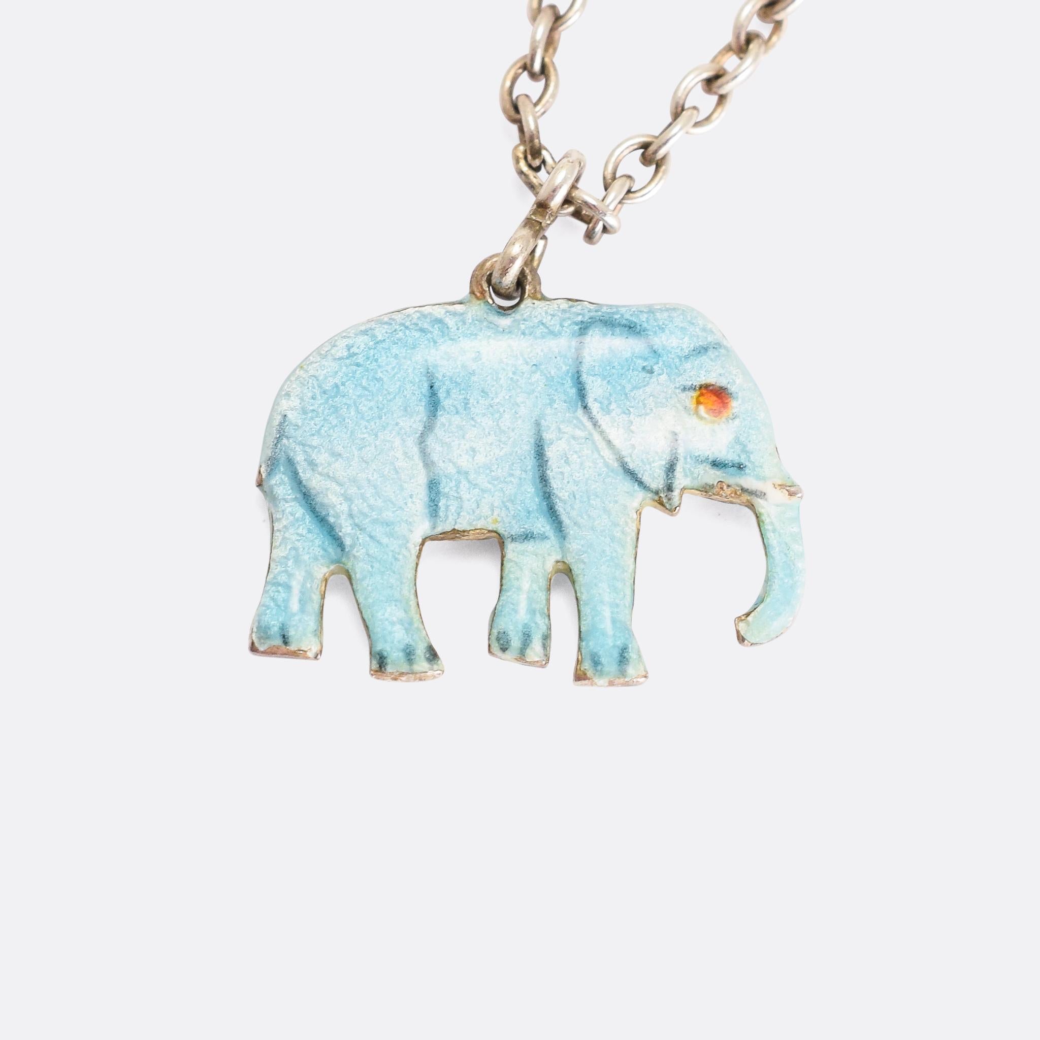 Art Deco Vintage Enamelled “Elephant, Bear and Hare” Bracelet