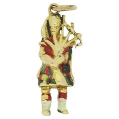Vintage Enamelled Scotsman Charm