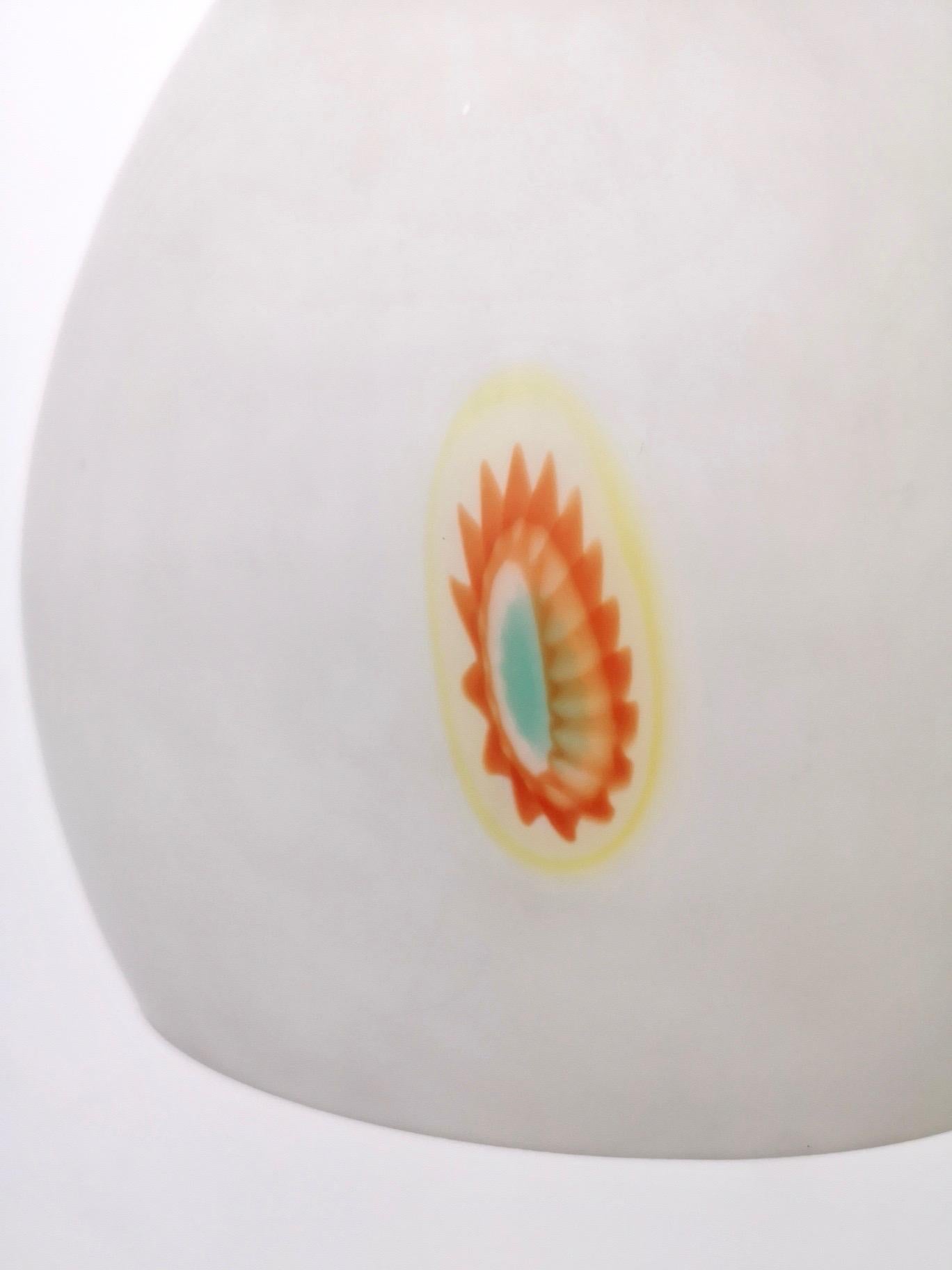 Vintage Encased and Blown Glass Pendant with Orange Murrine, Italy In Excellent Condition For Sale In Bresso, Lombardy