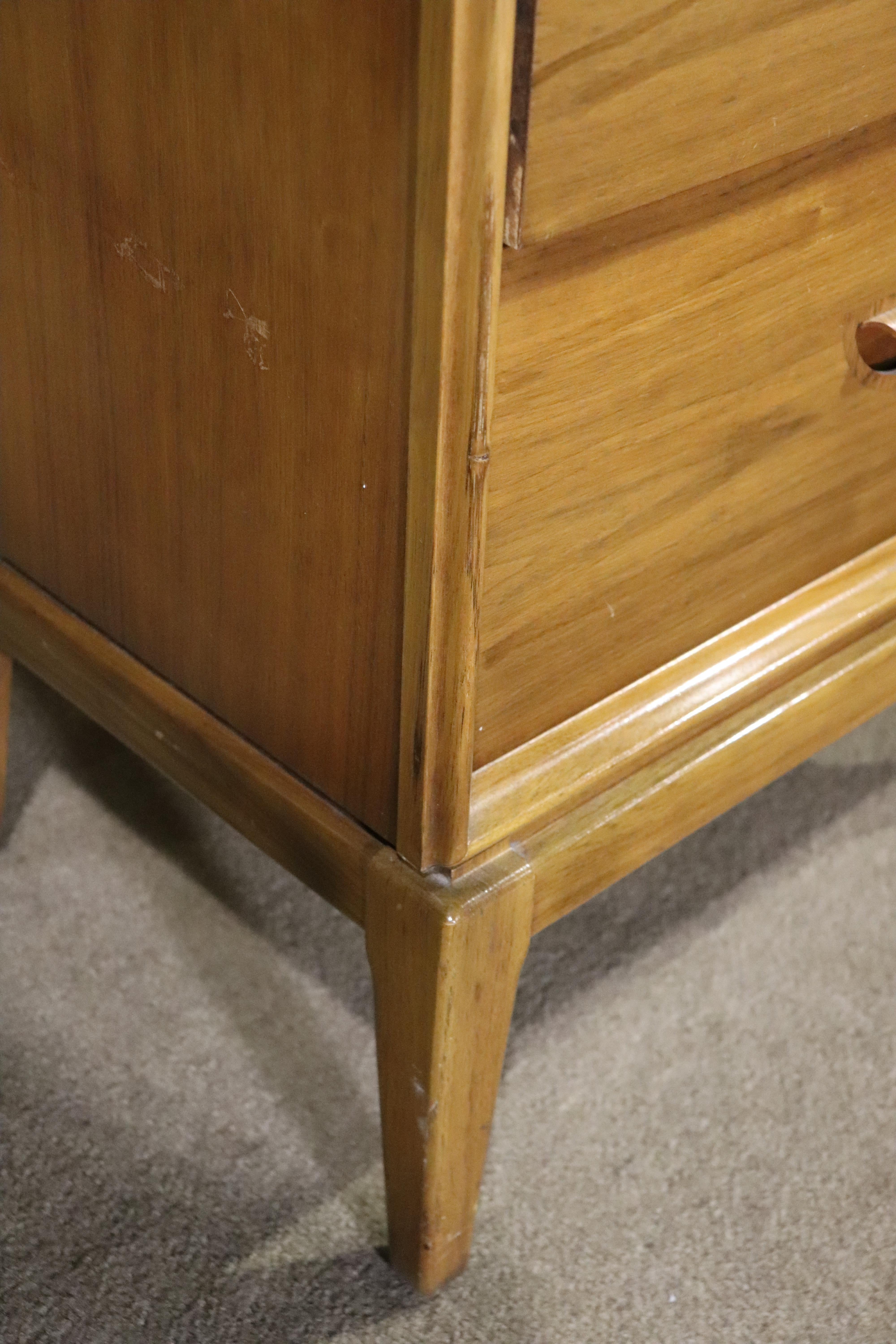 Vintage End Tables w/ Inset Rosewood Handles For Sale 1