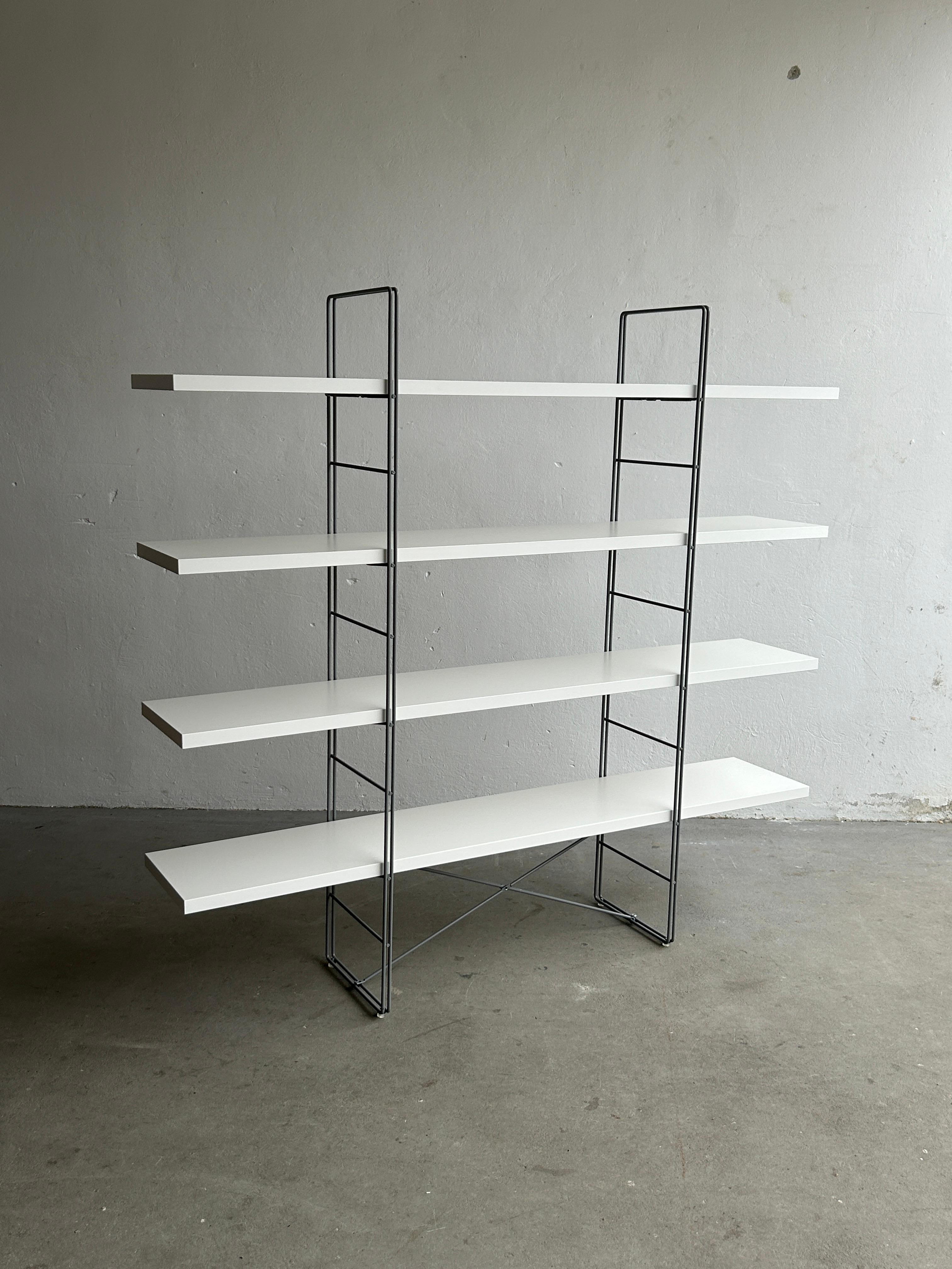 The famous Ikea shelf designed by Niels Gammelgaard in the 1980s, first introduced as the 'Moment' shelf, and later changing its name to 'Enetri' and 'Guide'.

One of the most searched for vintage Ikea designs, this particular piece was produced
