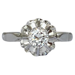 Vintage  Anillo de compromiso 0,34 Diamantes de oro de 18 kt