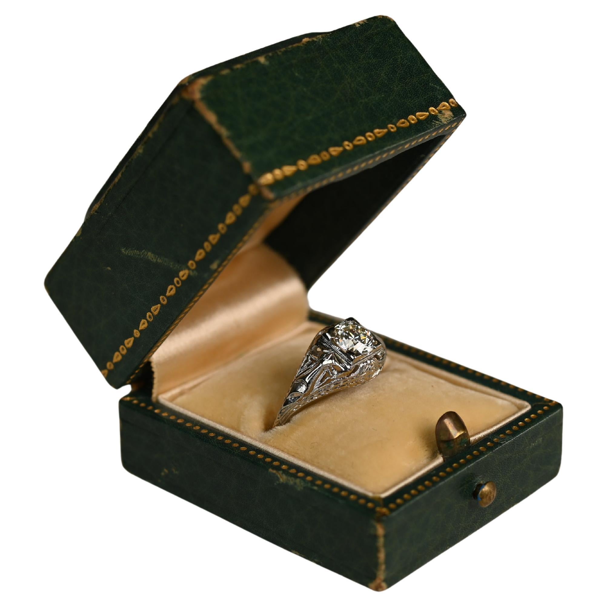 Vintage Engagement Ring (Approx 0.70-Carats) Old European Cut Diamond