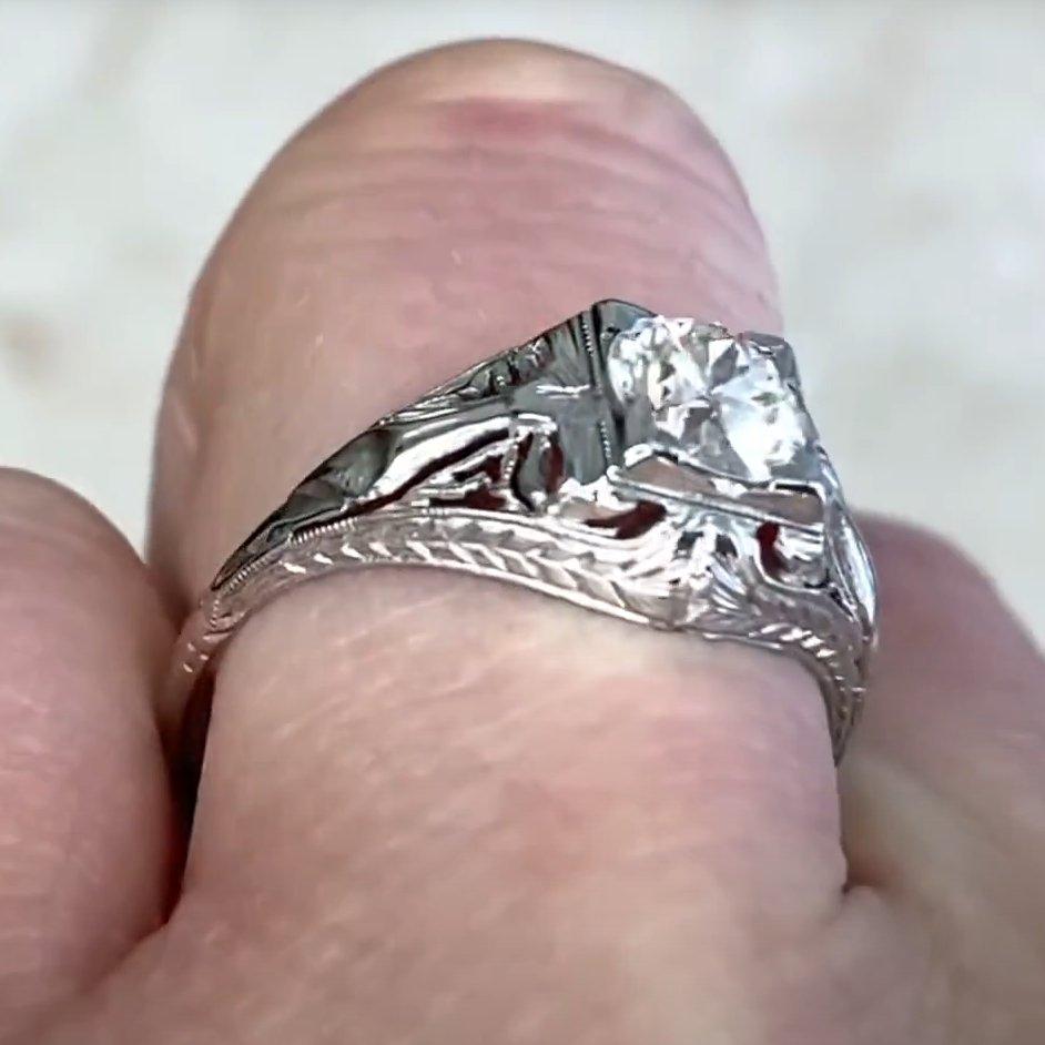 Vintage-Verlobungsring (ca. 0,70-karätiger) Diamant im alteuropäischen Schliff (Alteuropäischer Schliff) im Angebot