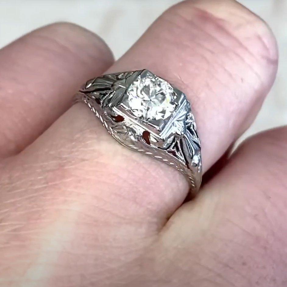 Vintage-Verlobungsring (ca. 0,70-karätiger) Diamant im alteuropäischen Schliff Damen im Angebot